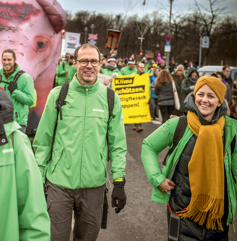 Martin Kaiser, Geschäftsführender Greenpeace-Vorstand, bei der „Wir haben es satt“-Demo 2020