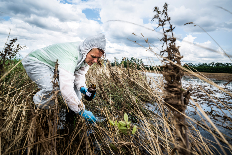 Greenpeace Examines Soil and Water in German Flood AreasGreenpeace untersucht Böden und Gewässer im Hochwassergebiet